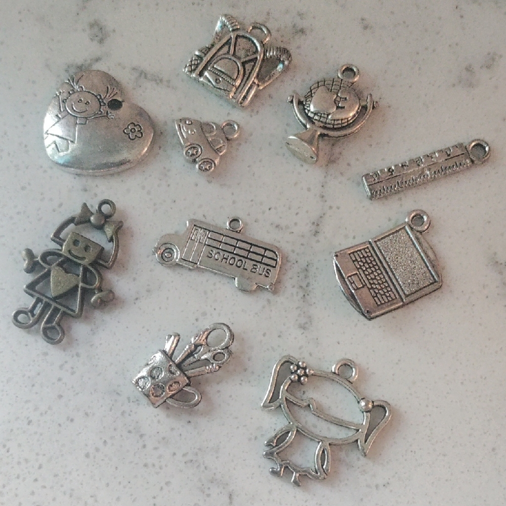 School Themed Charms Set